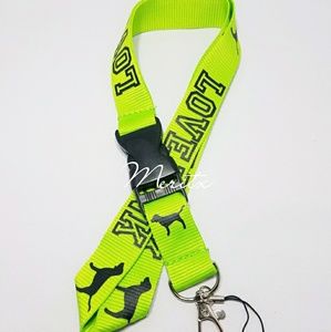 PINK lanyard/keychain/Id holder